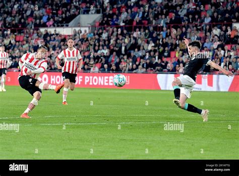 Eindhoven Xavi Simons Of Psv Eindhoven Scores During The Dutch