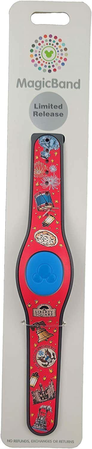 New Disney Parks Magic Kingdom Liberty Square Red Magicband Lr