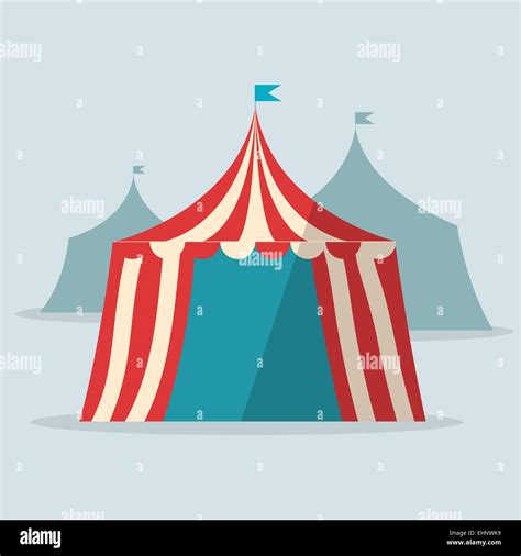 Vintage circus tent flat design Stock Photo - Alamy