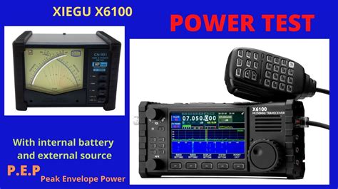Power Test Xiegu X6100 Con Bateria Interna Y Fuente Externa Medidor