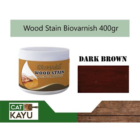 Jual Pernis Kayu Water Based Biovarnish Wood Stain Warna Gelap Dark