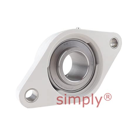 RHP PSFT40CR Thermo Plastic Two Bolt Oval Flange Housing With 40mm Bore