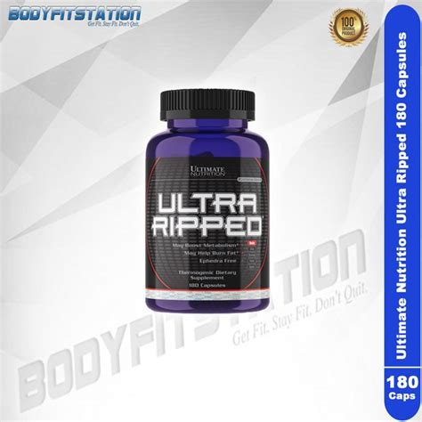 Jual Ultimate Nutrition Ultra Ripped Fast Acting Formula 180 Capsules