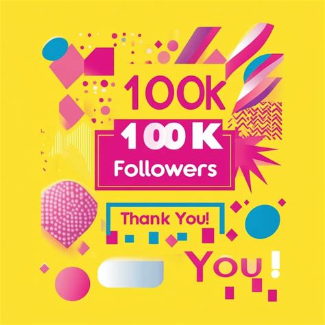 Social Media Post Celebrating 100k Followers Premium Ai Generated Image