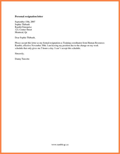 Basic Resignation Letter Template Examples Letter Regarding Free