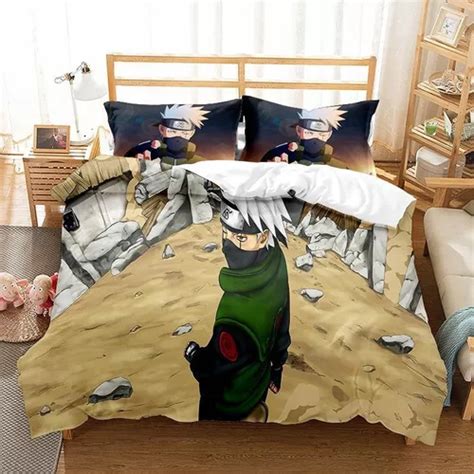 Juego De Cama Naruto Hatake Kakashi Funda De Edred N Cuotas Sin Inter S