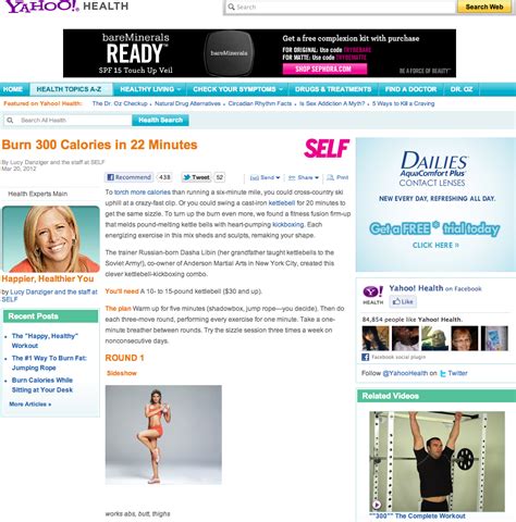 Yahoo Health Burn 300 Calories In 25 Minutes Kettlebell Kickboxing