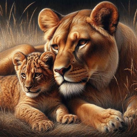 Premium Photo Animal And Cubs