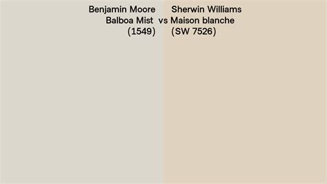 Benjamin Moore Balboa Mist 1549 Vs Sherwin Williams Maison Blanche