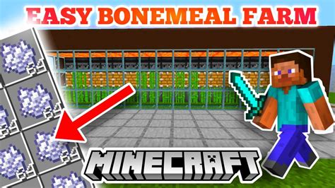 How To Make Bone Meal Farm In Minecraft Bone Meal Farm Minecraft