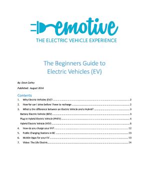 Fillable Online Electric Vehicles EV Fax Email Print PdfFiller