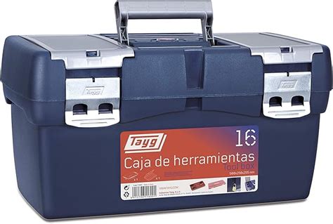 Tayg Caja Herramientas Bandeja Doble Capacidad Cierres Met Licos