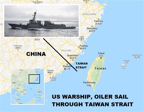 Us Navy Ships Sail Through Taiwan Strait Inquirer News