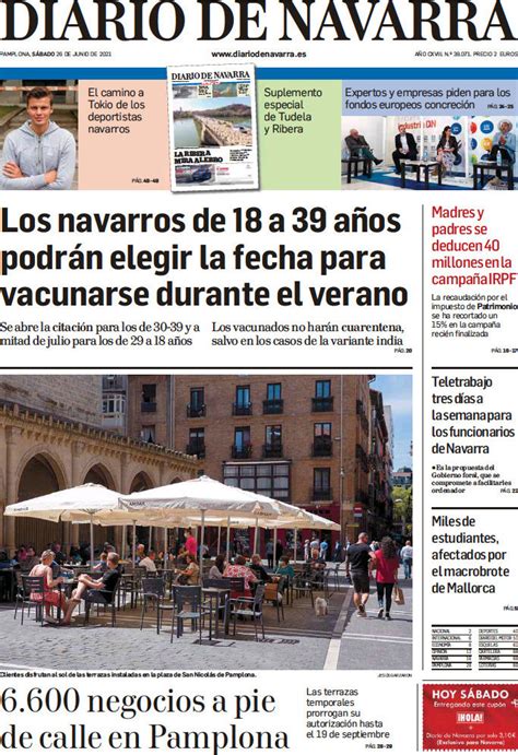 Periodico Diario De Navarra 2662021