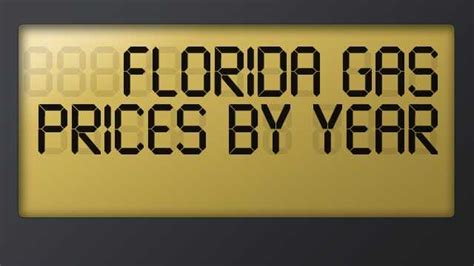 List: Florida gas prices by year