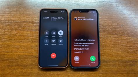 IPhone 14 PM IOS 16 5 Outgoing Call Vs IPhone 13 PM IOS 17 Incoming