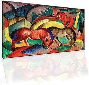 Quadri Famosi Alta Risoluzione E Brillante A Franz Marc Tre Cavalli