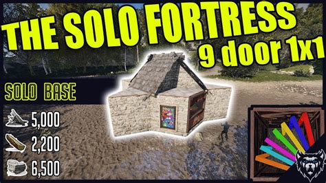 The Solo Fortress 9 Door 1x1 Rust Solo Base Design Building 3 0