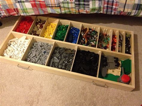 Under Bed Lego Storage 2x4x35 With Adjustable Bins Over 2 Cubic