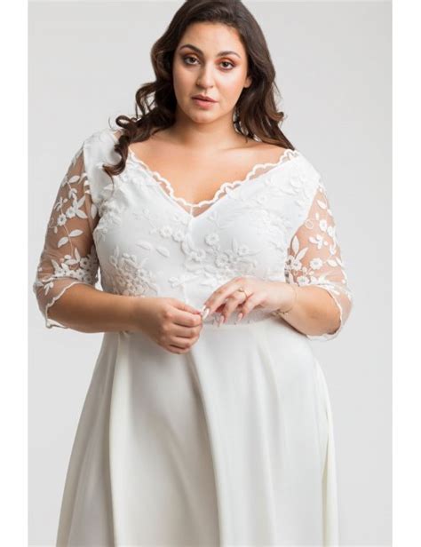 Suknia ślubna Plus Size elegancka na wesele duży rozmiar Rozmiar 50