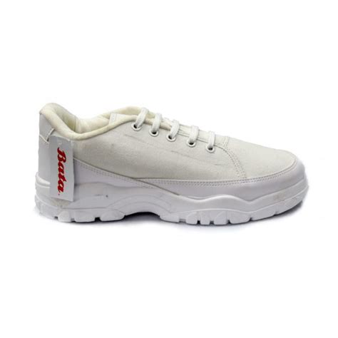 Bata White Color Mens Canvas Shoes Power Aim Batalk