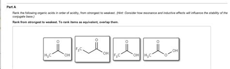 Solved Rank The Following Bases In Order Of Basicity Fro