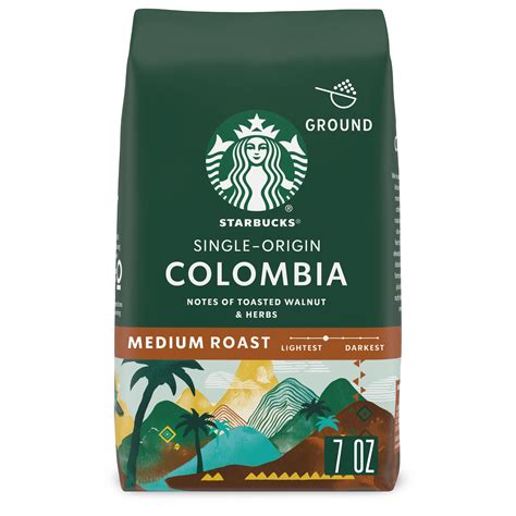 Starbucks Colombia Ground Coffee Medium Roast Oz Walmart