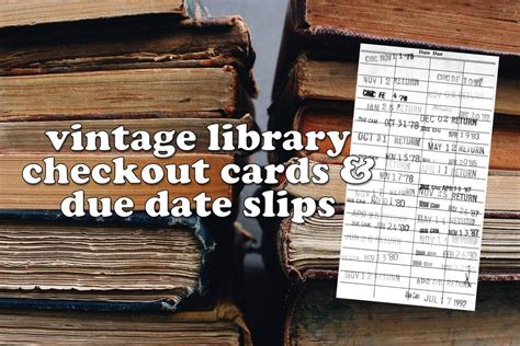 Remember vintage library checkout cards & due date slips? - Click Americana