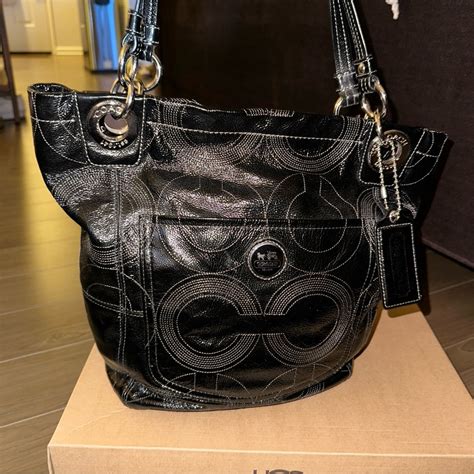 Coach Alex Patent Leather Tote 14265 Gem