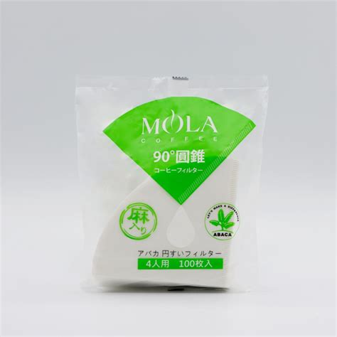 Mola Bleached Coffee Filter V02 100 Pcs Bag Green Bluekoff