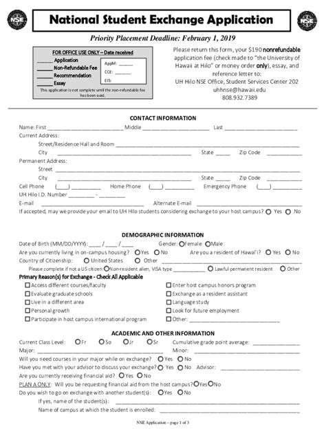 Fillable Online Hilo Hawaii Application And Placement ProcessCenter For