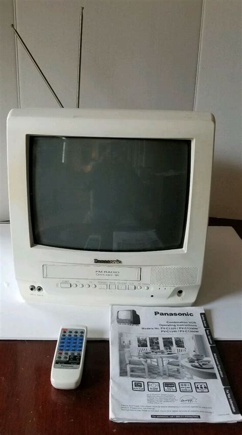 Panasonic Omnivision 13 Tv Vcr Combo Vhs Fm White Pv C1330w W Remote Manual Panasonic Tv