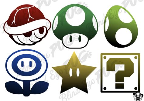 Mario Bros Icons Svg Flat Etsy