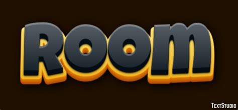 Room Text Effect And Logo Design Word