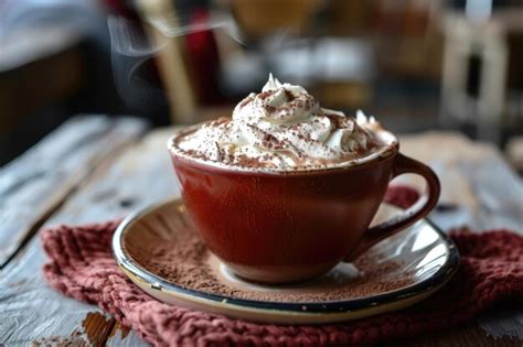 A Perfect Cup Of Hot Chocolate Premium AI Generated Image