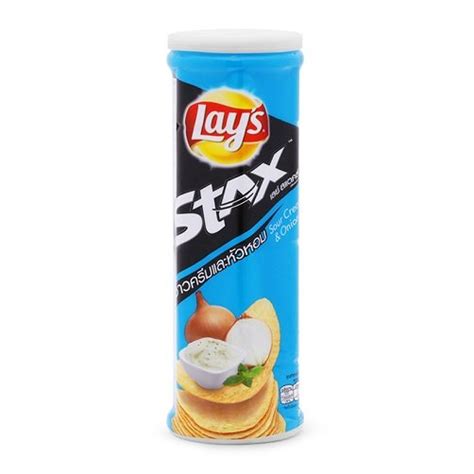 Snack Khoai Tây Miếng Vị Kem Chua Và Hành Tây Lay s Stax Hộp 110g