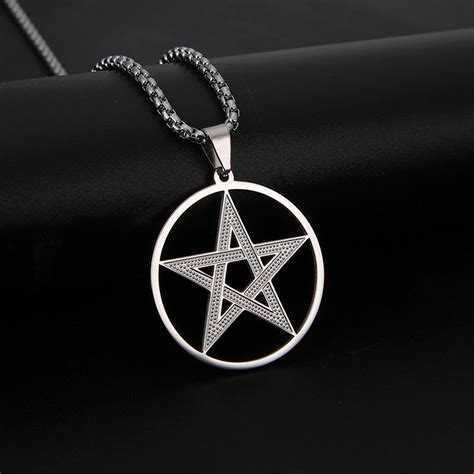 Pentagram Pendant Stainless Steel Jewelry Etsy