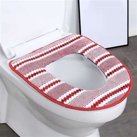 Abattant Wc Nouveau Style doux rayure motif siège de toilette coussin