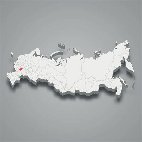 Tambov region location within Russia 3d map 43563678 Vector Art at Vecteezy
