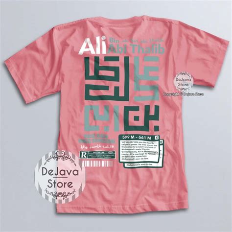 Jual Kaos Dakwah Islami Ali Bin Abi Thalib Kufi Sahabat Nabi Khalifah