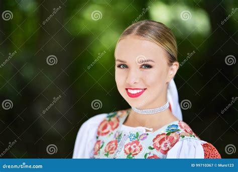 Slovakian Girl Stock Image Image Of Folklore Historical 99710367