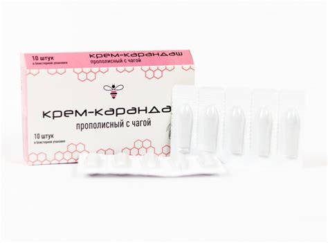 Свечи (крем-карандаш) прополисный с чагой 10шт - Blagory