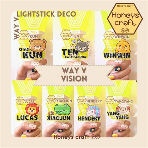 Jual Honeys Craft Ready Stock Lightstick Deco WayV Vision Hias