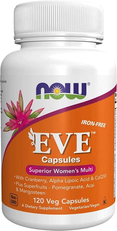 Now Eve 120 Veg Capsules مكمل غذائي متعدد الفيتامينات للسيدات