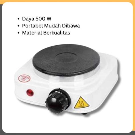Jual Kompor Listrik Hot Plate Electric Cooking Kompor Induksi 500 W Shopee Indonesia