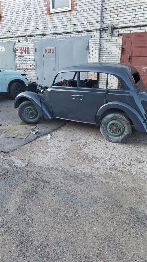 Навеска передних крыльев и трюк с кривым! — Москвич 401, 1,1 л, 1955 ...