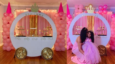 Pink And Gold Princess Party Diy Princess Carriage Cinderella Carriage Youtube