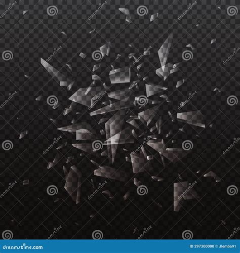 Realistic Shards Of Broken Glass Vector 88615297