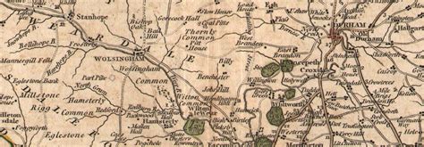 Antique County Map Of Durham By John Cary Original Outline Colour 1793