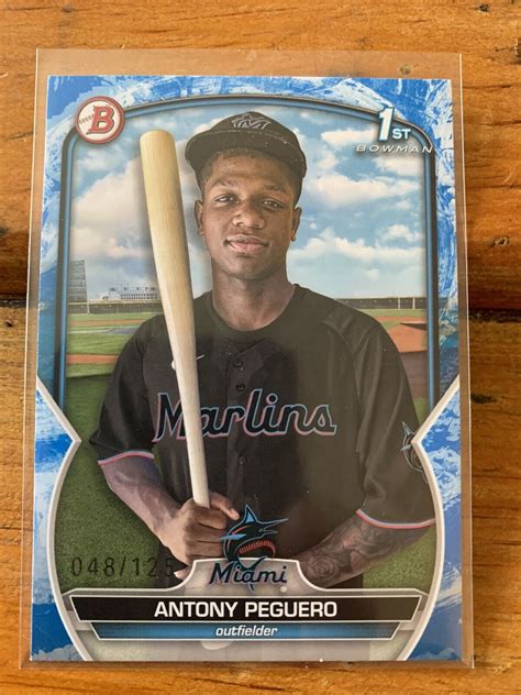 2023 Bowman Prospects Blue Pattern BP 62 Antony Peguero 150 RC EBay